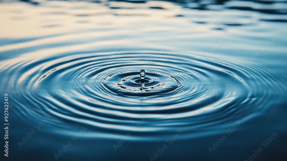 A single drop of water falls into a calm body of water, creating ripples that radiate outward in a serene, peaceful moment. A single drop of water falls into a calm body of water, creating ripples that radiate outward in a serene, peaceful moment.