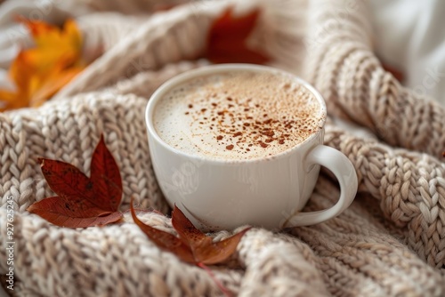 Cozy Autumn Morning with a Cup of Coffee