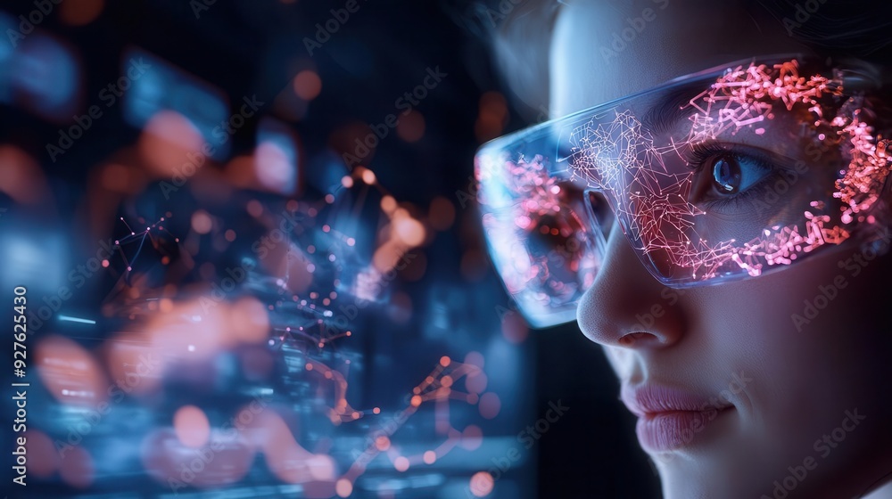 Futuristic office scene with holographic interfaces, diverse team brainstorming disruptive ideas, digital innovation, tech startup energy Futuristic office scene with holographic interfaces, diverse team brainstorming disruptive ideas, digital innovation, tech startup energy