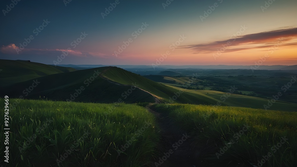 Fototapeta premium sunset in the mountains