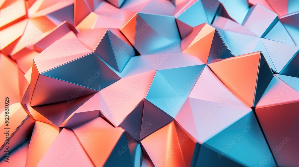 A futuristic geometric 3D pattern, creating a modern abstract design element for interior decor. A futuristic geometric 3D pattern, creating a modern abstract design element for interior decor.