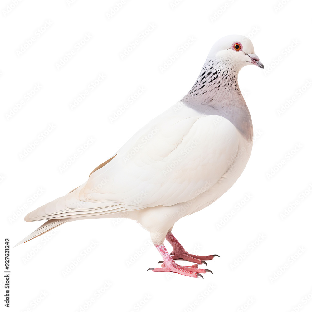 Elegant White Dove Standing Gracefully on Solid Ground. Elegant White Dove Standing Gracefully on Solid Ground.