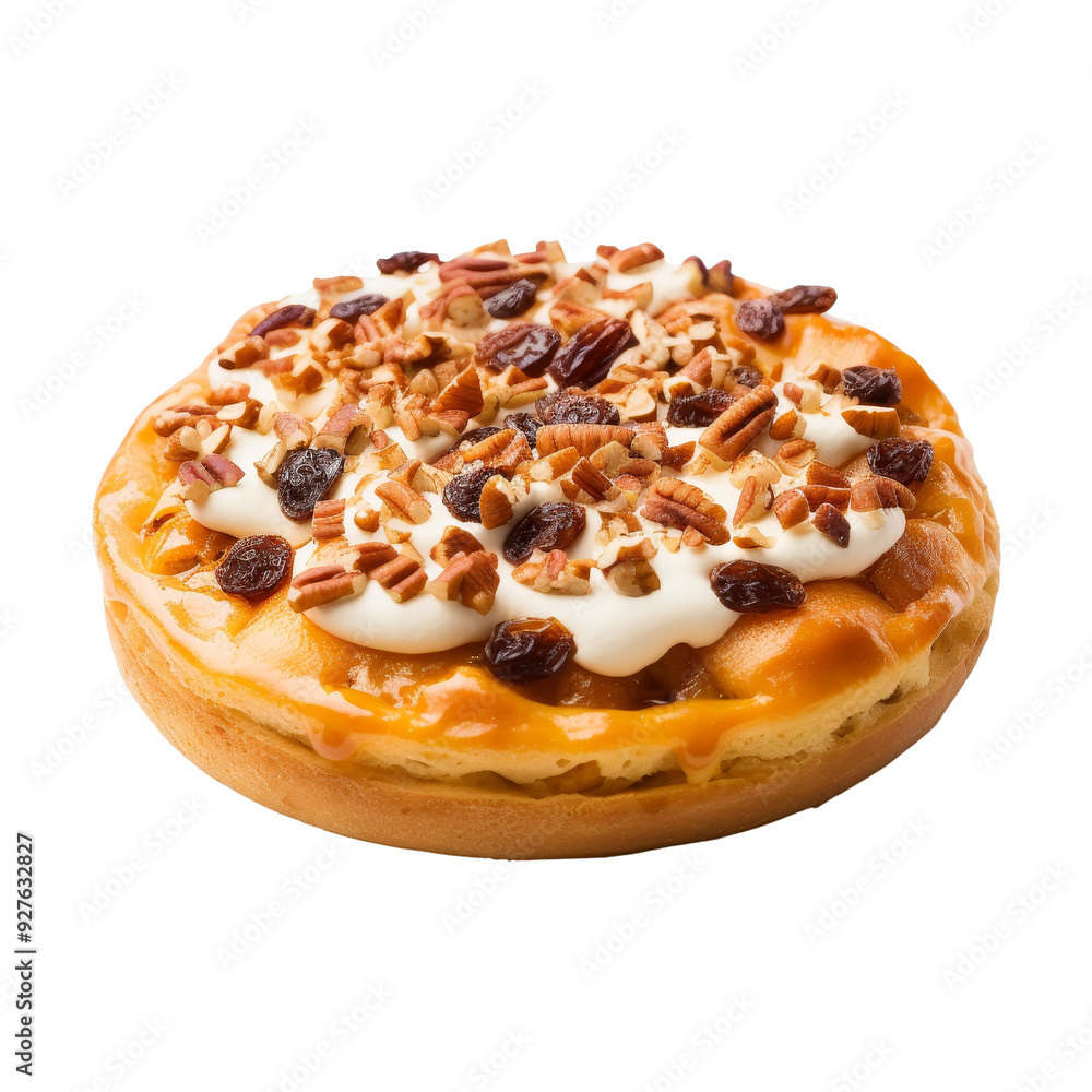 Delicious Finnish Pannukakku Topped with Nuts and Creamy Topping Delicious Finnish Pannukakku Topped with Nuts and Creamy Topping