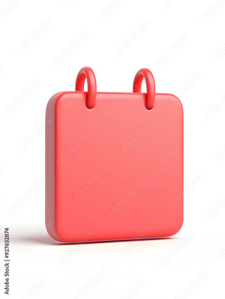 Red square calendar icon with blank space for text or image. Red square calendar icon with blank space for text or image.