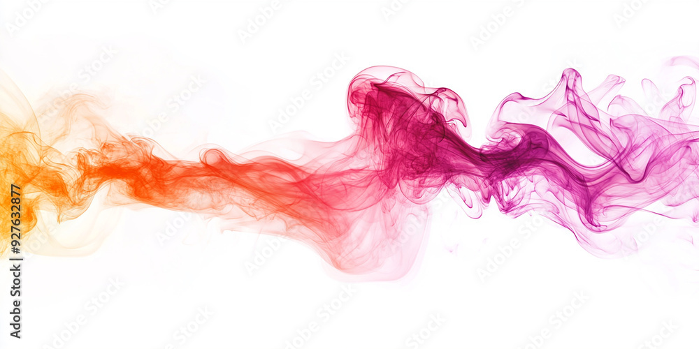 Fototapeta premium Colorful smoke in shades of pink and orange