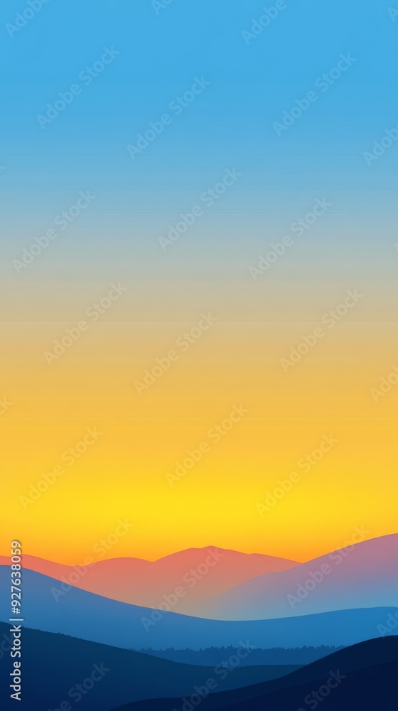 The background of dawn: The use of gradient tones symbolizes the nascent sunrise, representing a new beginning and a bright future. The background of dawn: The use of gradient tones symbolizes the nascent sunrise, representing a new beginning and a bright future.