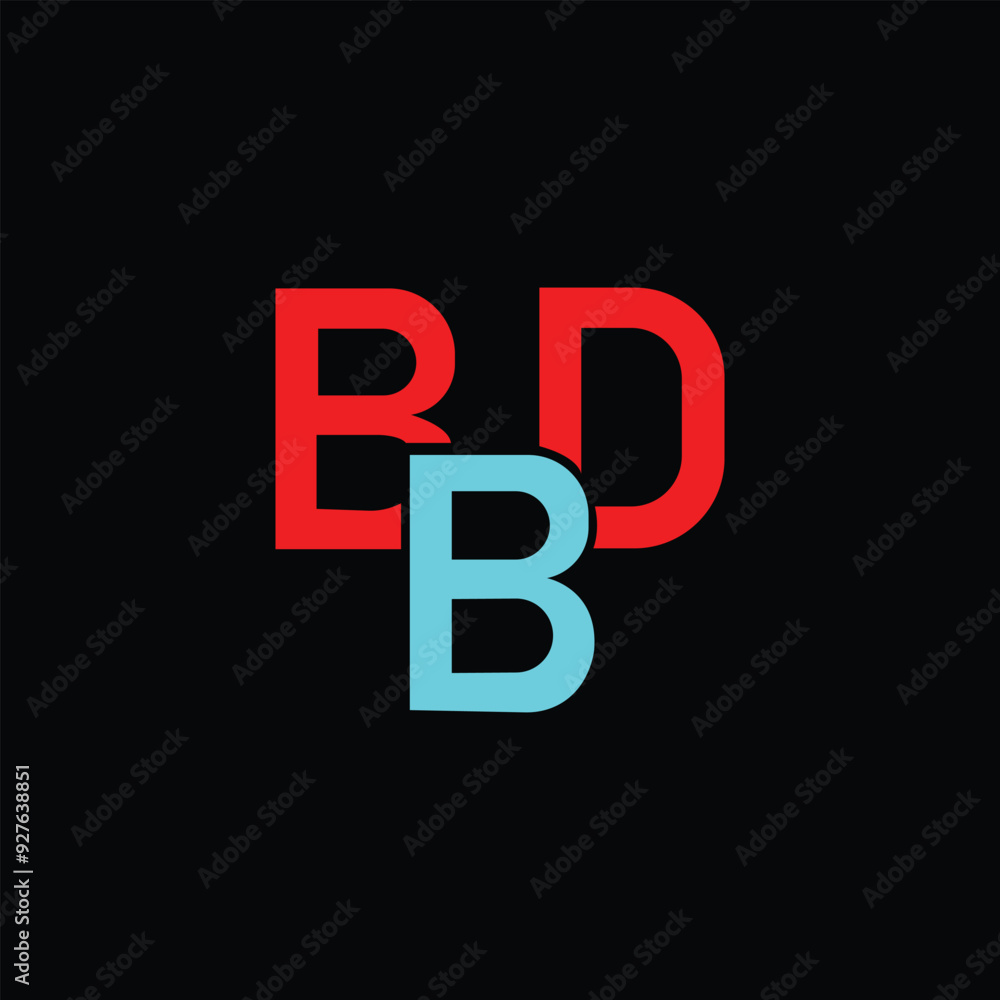 BBD letter logo design. BBD modern letter logo with black background BBD letter logo design. BBD modern letter logo with black background