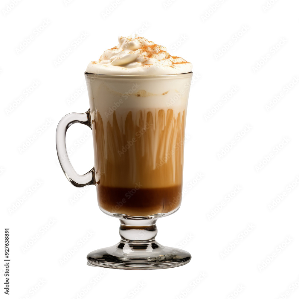 Indulgent Layered Irish Coffee with Whipped Cream and Caramel Drizzle Indulgent Layered Irish Coffee with Whipped Cream and Caramel Drizzle
