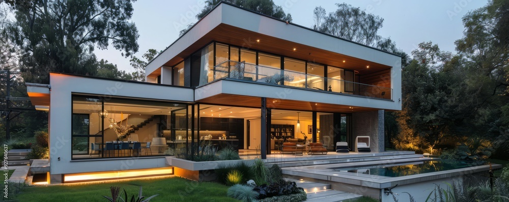 Cube house with modern architecture. Cube house with modern architecture.