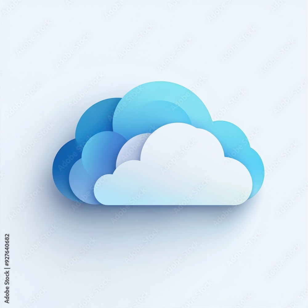 Dynamic weather symbol concept featuring modern minimalist design, with soft gradients of blue and white to evoke a serene yet accurate forecast visualization. Dynamic weather symbol concept featuring modern minimalist design, with soft gradients of blue and white to evoke a serene yet accurate forecast visualization.