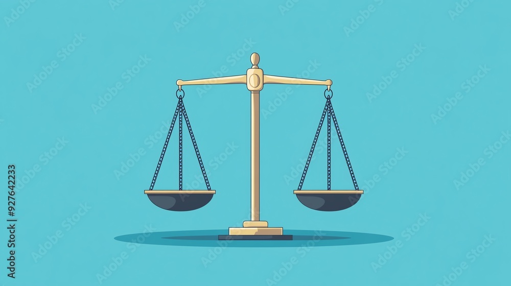 Symbol of justice featuring a balanced scale, representing fairness and equality in legal matters and decision-making. Symbol of justice featuring a balanced scale, representing fairness and equality in legal matters and decision-making.