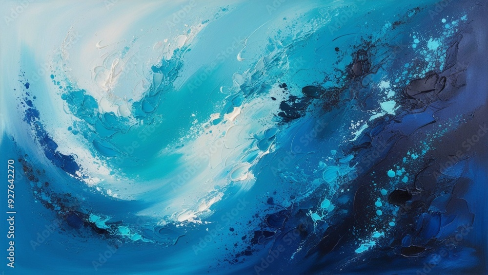water splash in blue water splash in blue