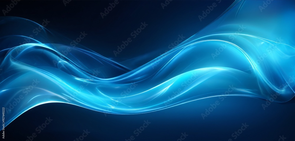 Obraz premium abstract blue wave background