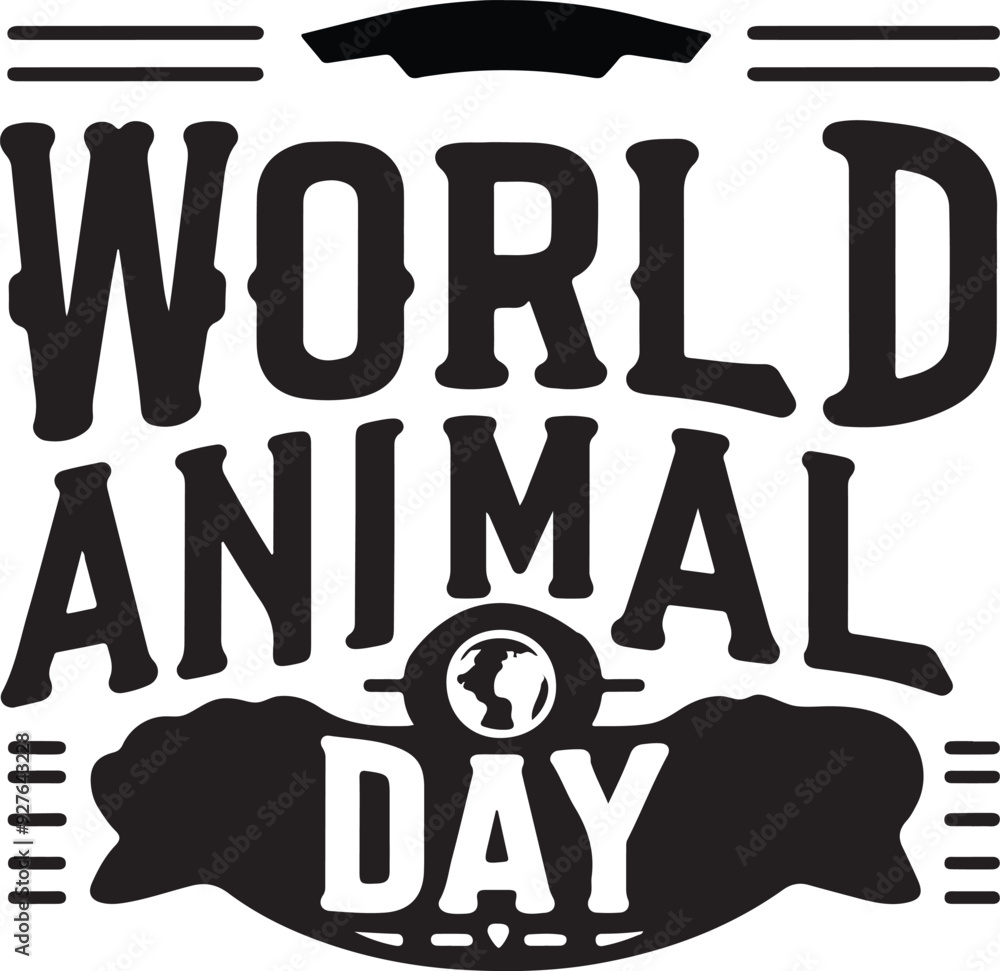 World Animal Day silhouette Vector illustration of wild animals t-shirt design logo World Animal Day silhouette Vector illustration of wild animals t-shirt design logo