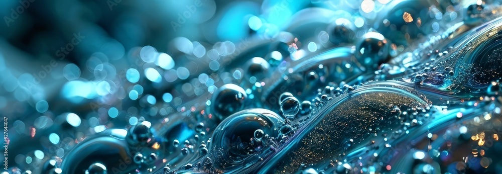 abstract blue background with shiny circles and bubbles abstract blue background with shiny circles and bubbles