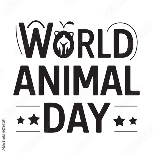 World Animal Day silhouette Vector illustration of wild animals t-shirt design logo