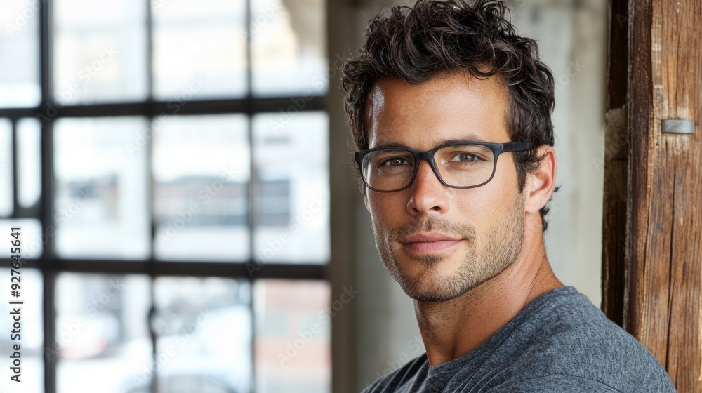 A close-up portrait of a man in his 30s A close-up portrait of a man in his 30s