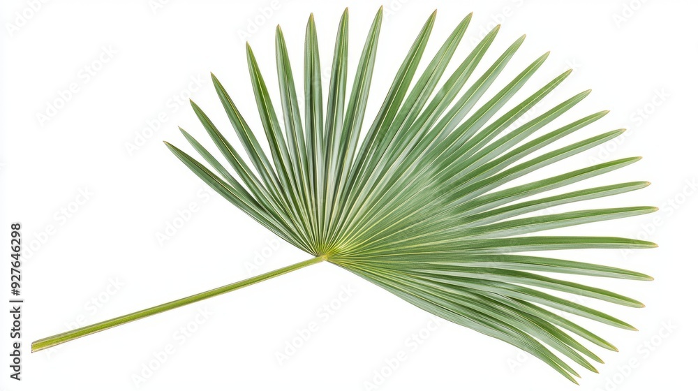 Fototapeta premium A detailed image of a single palm leaf