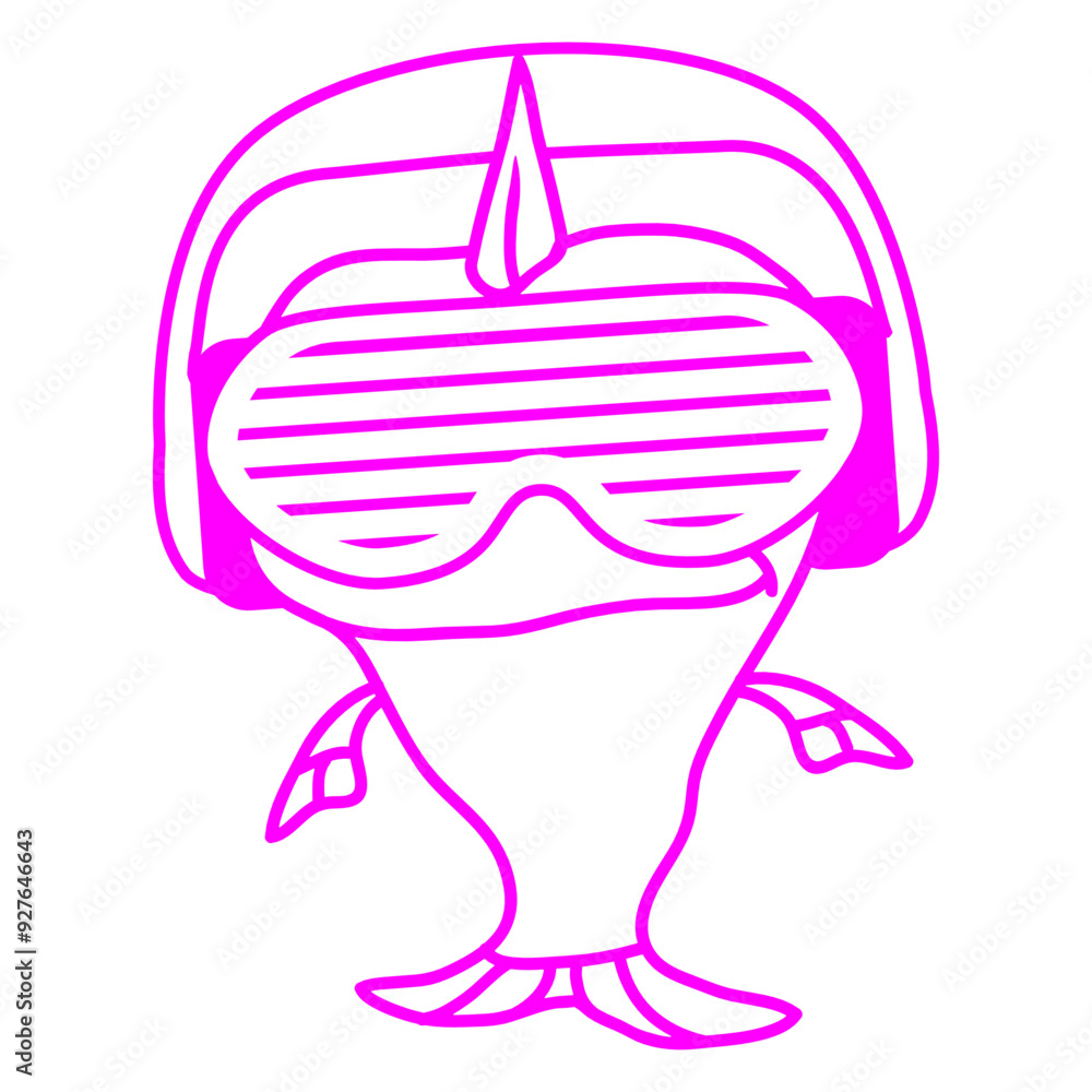 Funny Music Swimming Fish DJ Smiling Face Colorful Underwater Sea ...