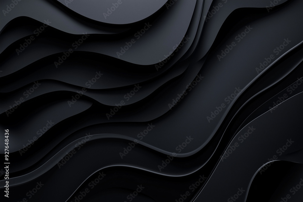 Obraz premium Abstract Black Wave Geometry background
