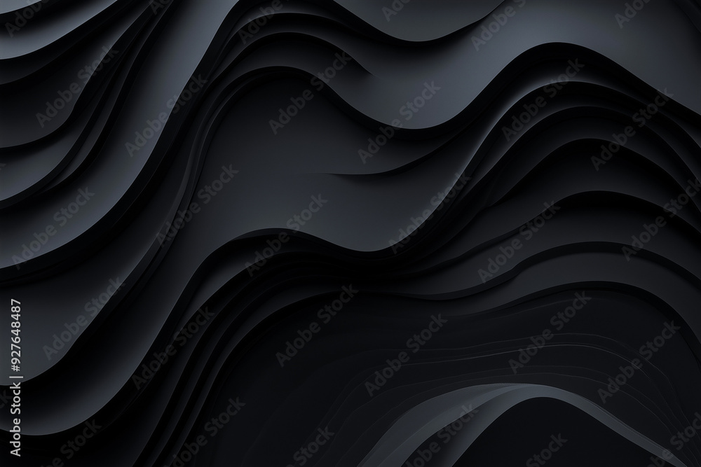 Fototapeta premium Abstract Black Wave Geometry background