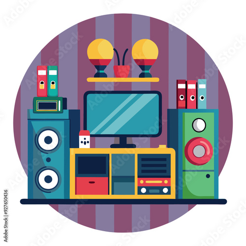 Entertainment Center Vector Design