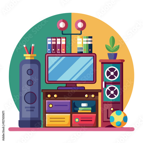 Entertainment Center Vector Design