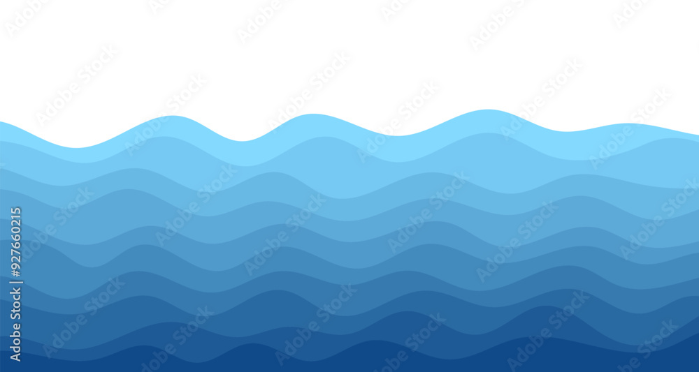 Background vector illustration of blue ocean wave layer Background vector illustration of blue ocean wave layer