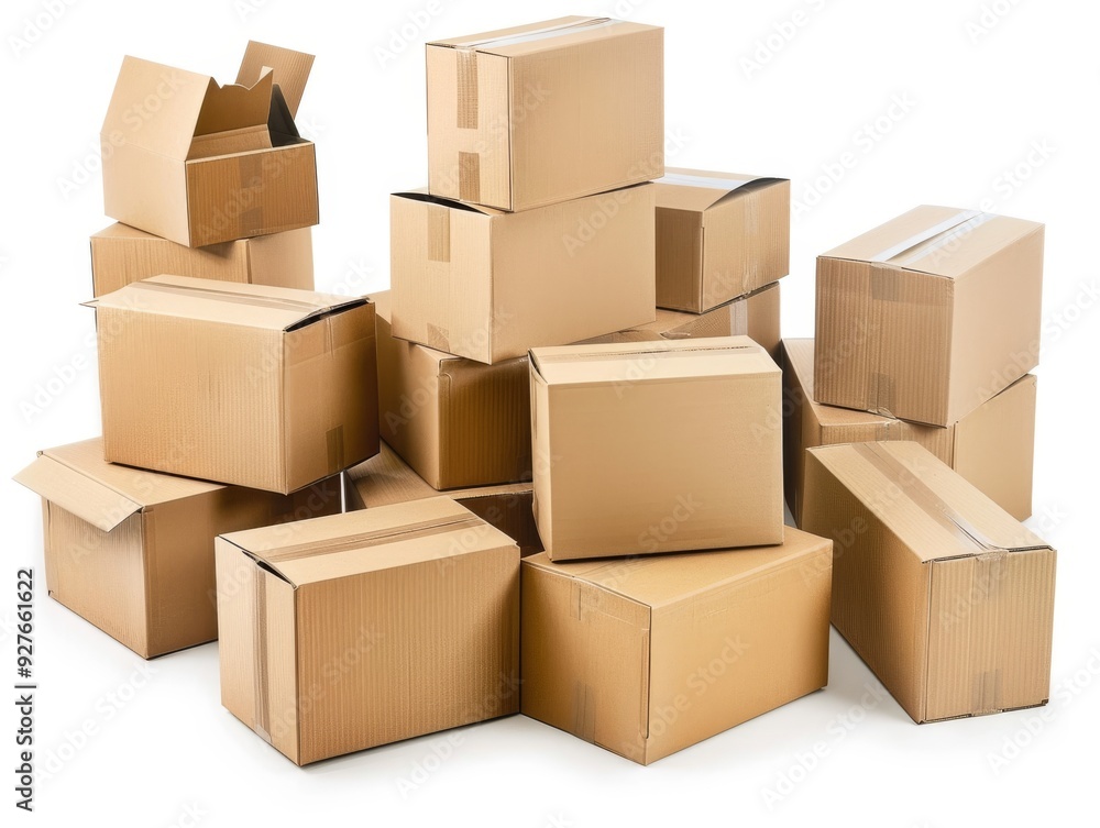 Online Ecommerce Business Preparing Parcel Boxes for Product Delivery and Shipping Online Ecommerce Business Preparing Parcel Boxes for Product Delivery and Shipping