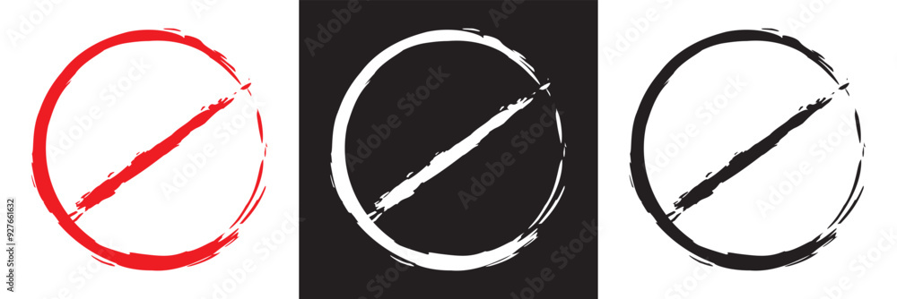 Forbidden Sign Border Forbidden sign in red white and black ink stamp. Forbidden empty ...