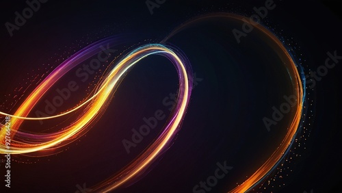 Free New colarful glowing shiny lines affect the vector background  photo