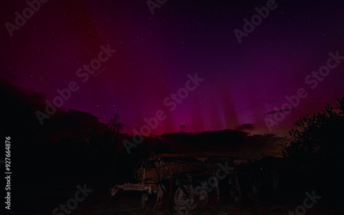 Northern Lights Over New England Farm photo