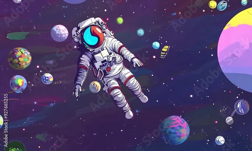 Wallpaper Mural Astronaut Floating in Space Torontodigital.ca