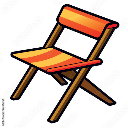 Foldable Chair Vector Design