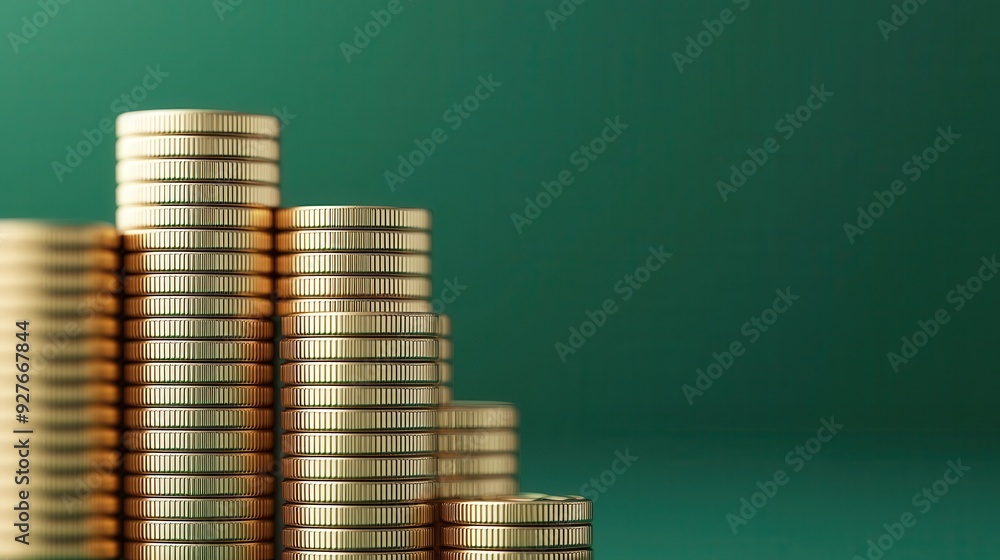Wealth increase, economic expansion, market trends, 3D illustration Wealth increase, economic expansion, market trends, 3D illustration