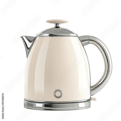 Electric kettle isolated on white transparent. Kitchen home appliance 