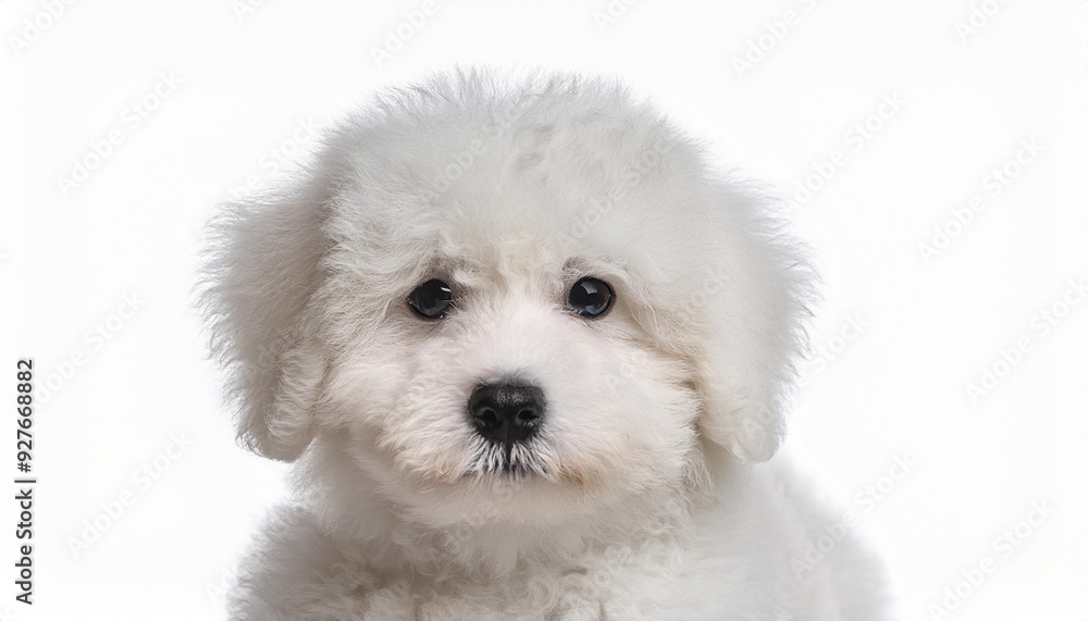 ビションフリーゼの子犬のポートレート(Bichon Frise puppy portrait on white background)
ビションフリーゼの子犬のポートレート(Bichon Frise puppy portrait on white background)