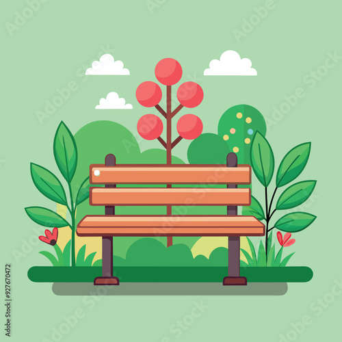 Garden Bench Vector Design