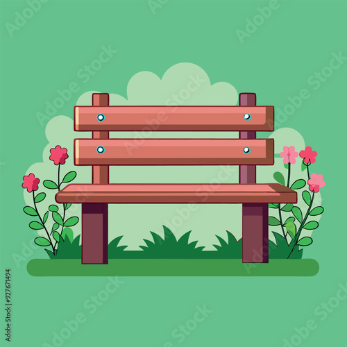 Garden Bench Vector Design
