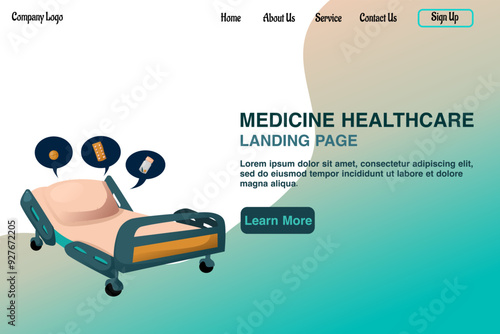 Landing page of medical or healtcare