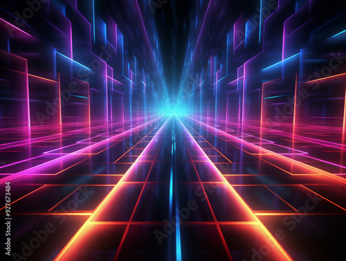 Eyecatching Bright colorful neon background