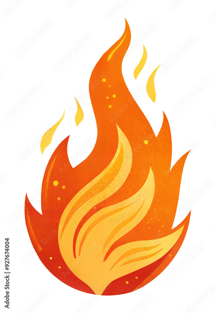 Orange flame with yellow accents, cut out - stock png. Orange flame with yellow accents, cut out - stock png.