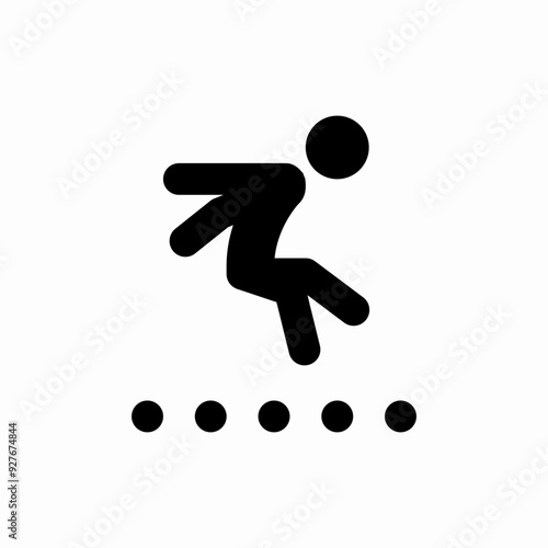 long jump jumping sport icon