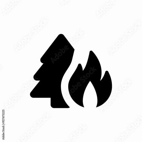 forest fires trees flame icon