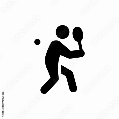 tennis player sport icon sign