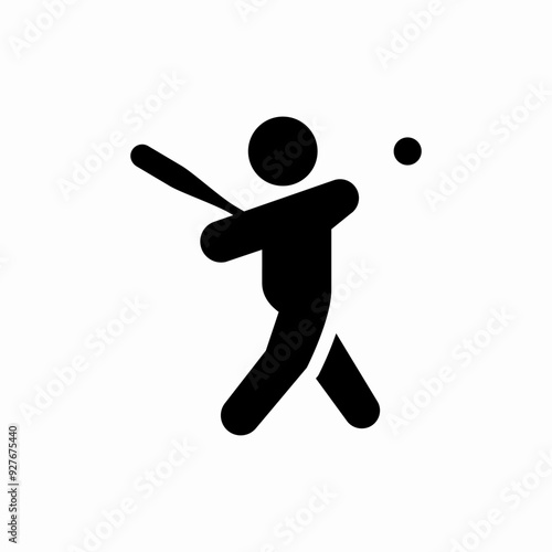 baseball player sport icon sign