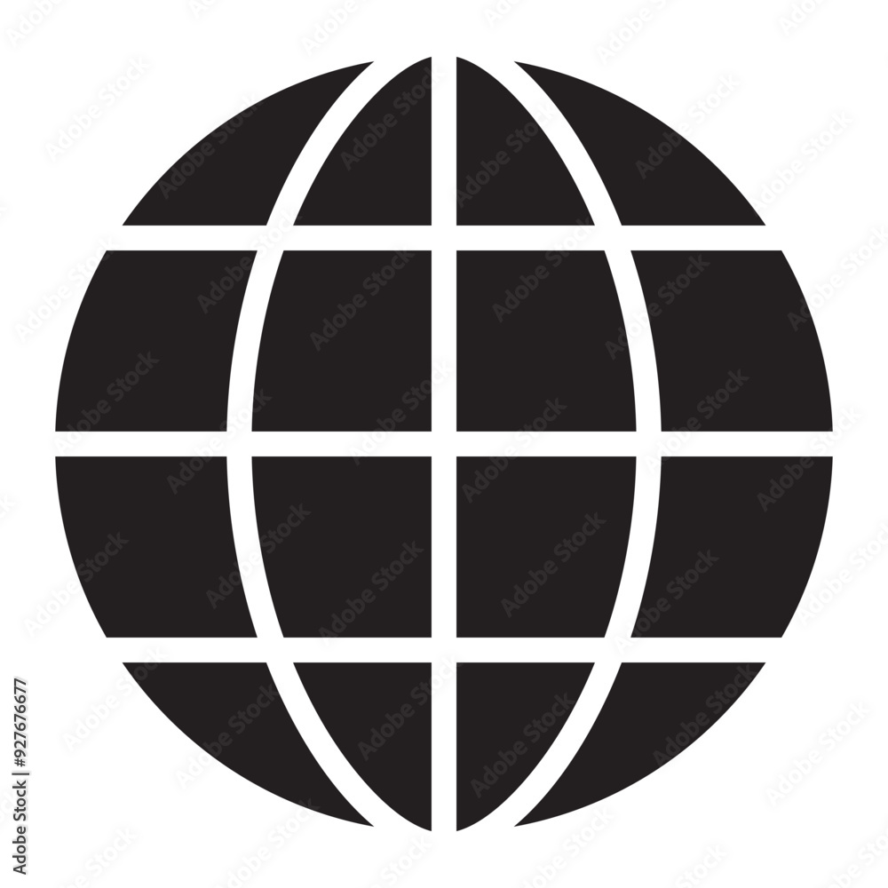 Globe icon. Globe icon.
