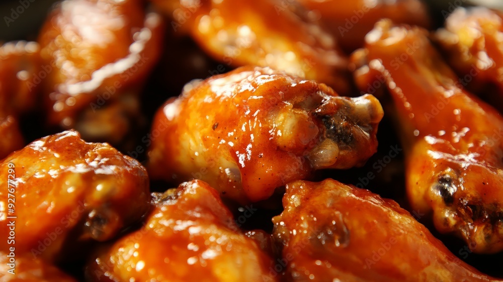 Close-up of Glazed Chicken Wings Close-up of Glazed Chicken Wings