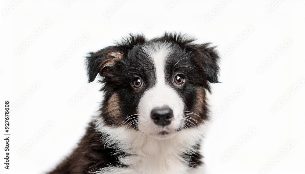 ボーダーコリーの子犬のポートレート(Border Collie puppy portrait on white background)
ボーダーコリーの子犬のポートレート(Border Collie puppy portrait on white background)