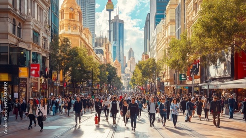 Sydney Street Life: A Bustling City Scene - Stock Photo d2148603-bb40-43fc-9fd7-838cf7e5d7fa